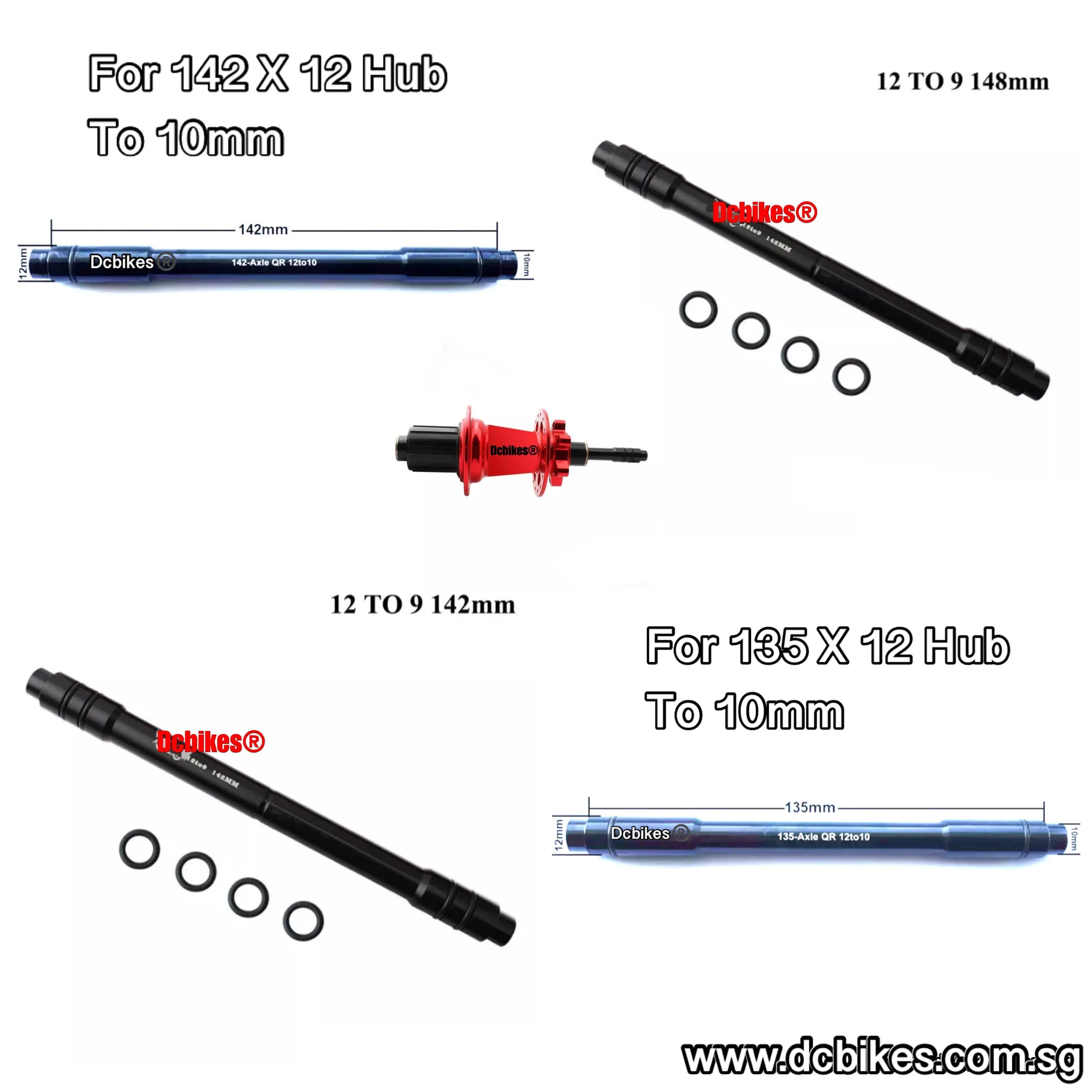 142mm | 148mm Boost   Plus Thru Axle Hubs TO 9mm Rear QR Conversion Quick Release Kit Adapter