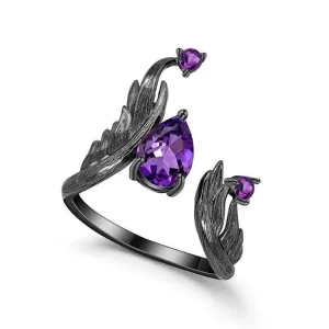 1.43Ct Adjustable Angel's Wing Natural Amethyst Gemstone
