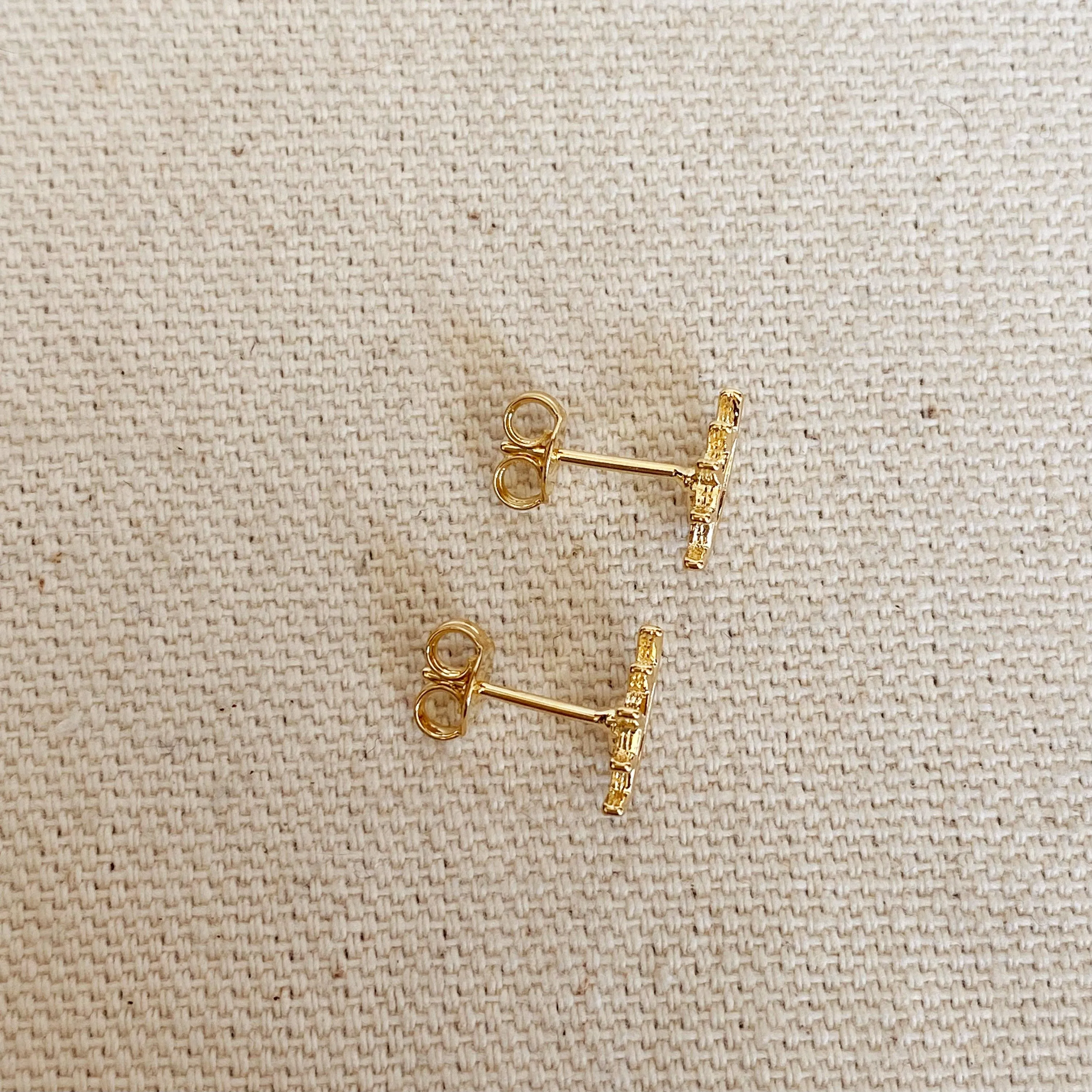 18k Gold Filled Eye Stud Earring