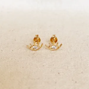 18k Gold Filled Eye Stud Earring