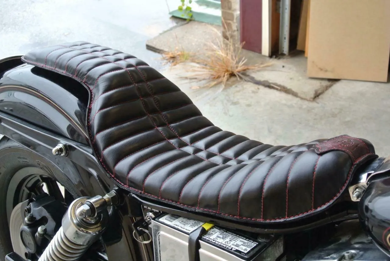 1996-2005 Seat Harley Dyna Blk On The Frame Fits All Models Low Rider Super Wide