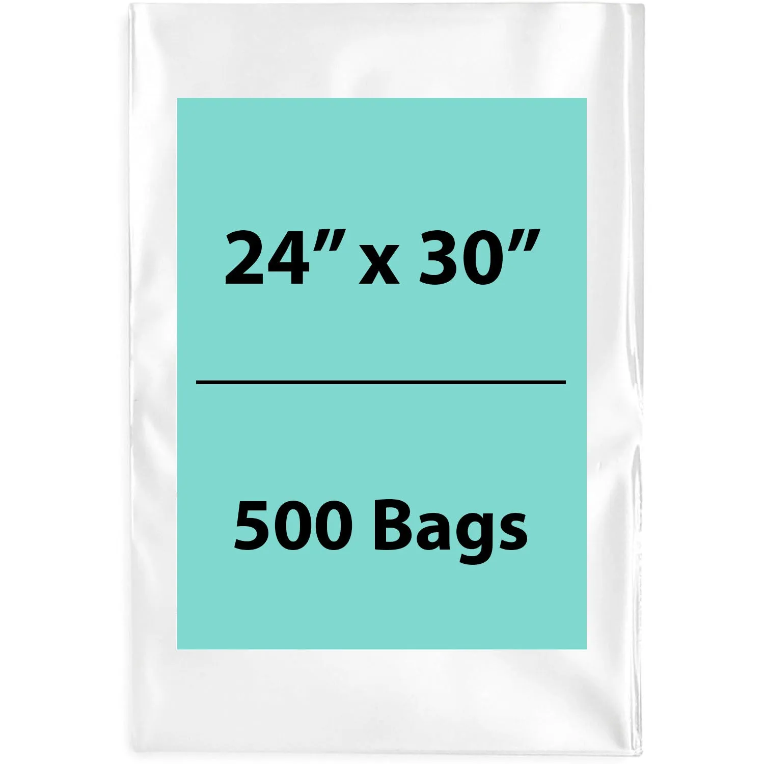 24X30 inches Clear Flat Poly Bags 1.5Mil Open Top (LDPE)