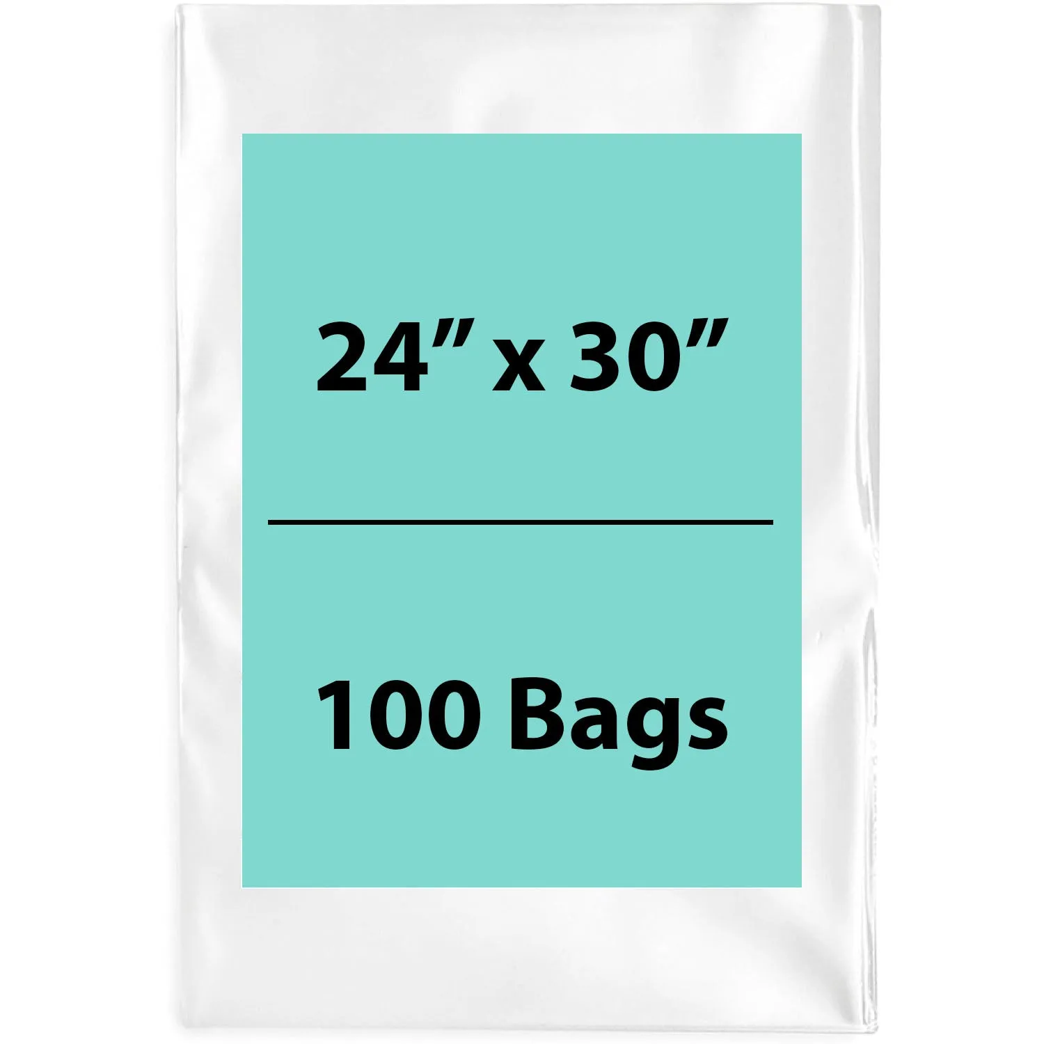 24X30 inches Clear Flat Poly Bags 1.5Mil Open Top (LDPE)
