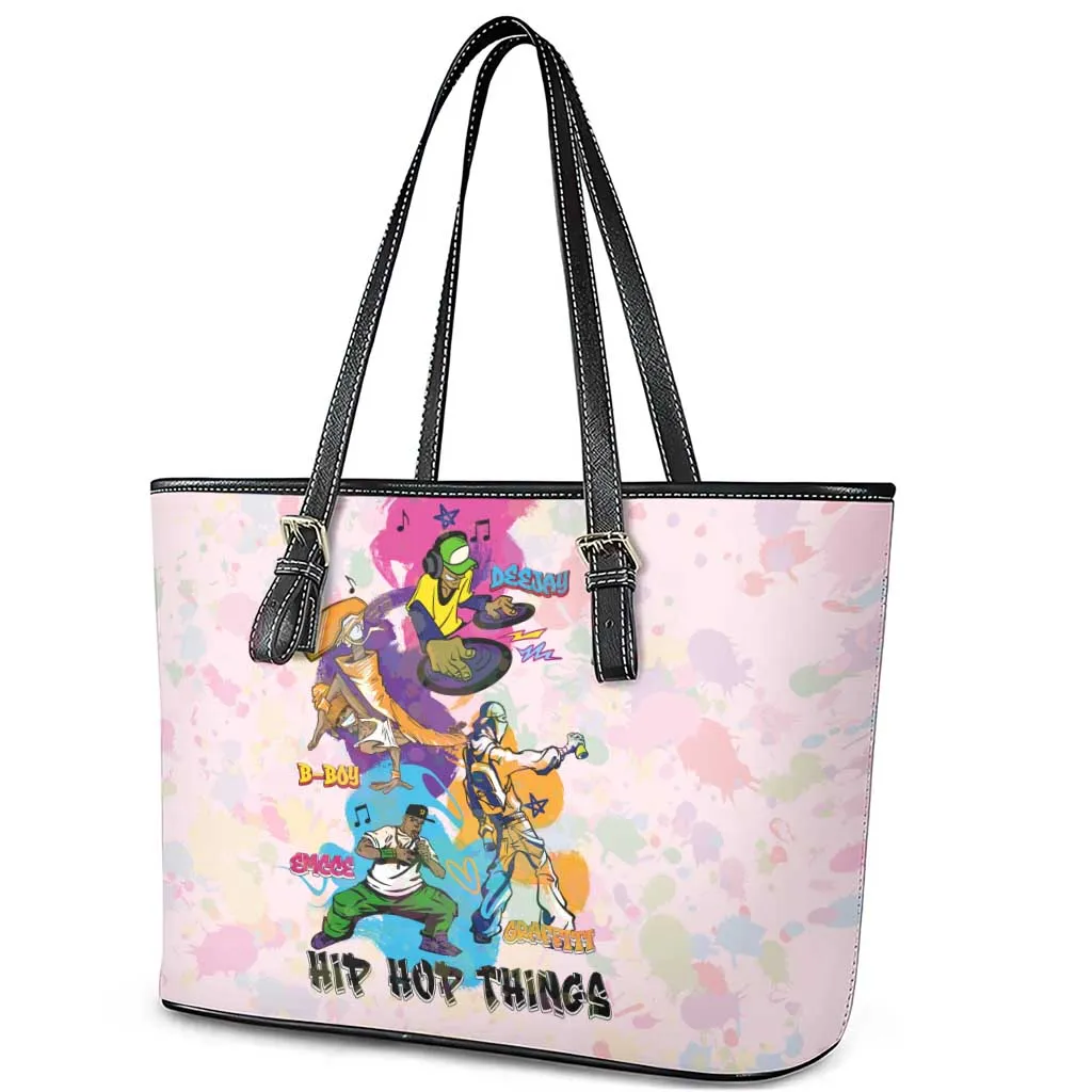 4 Elements Of Hip Hop Leather Tote Bag DT02