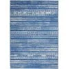 4’ x 6’ Light Blue and Ivory Distressed Area Rug