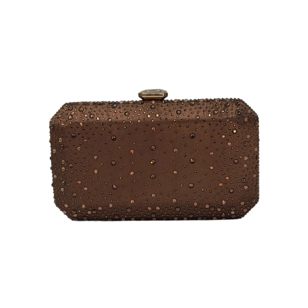 42 Gold Rhinestone Clutch Bronze