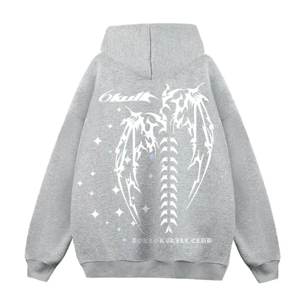 6Kull Solid Skeleton Hoodie