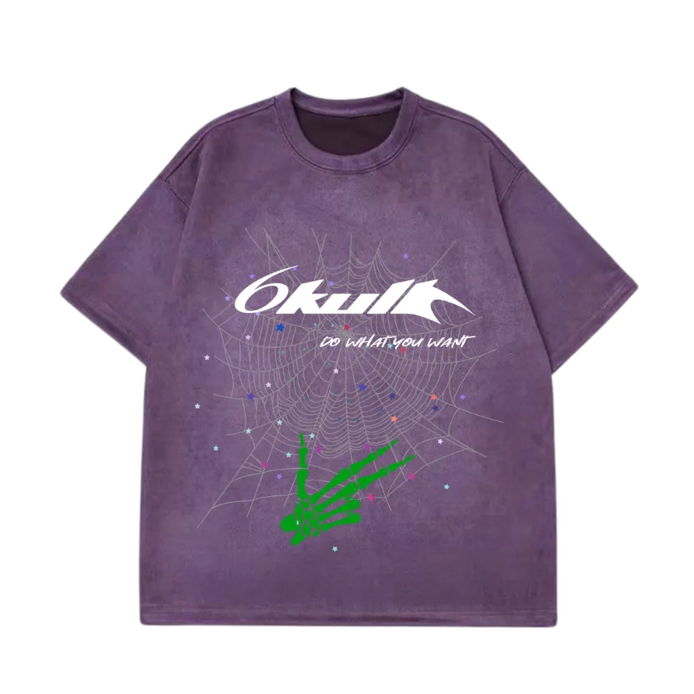 6Kull Vintage Spider Suede T-Shirt