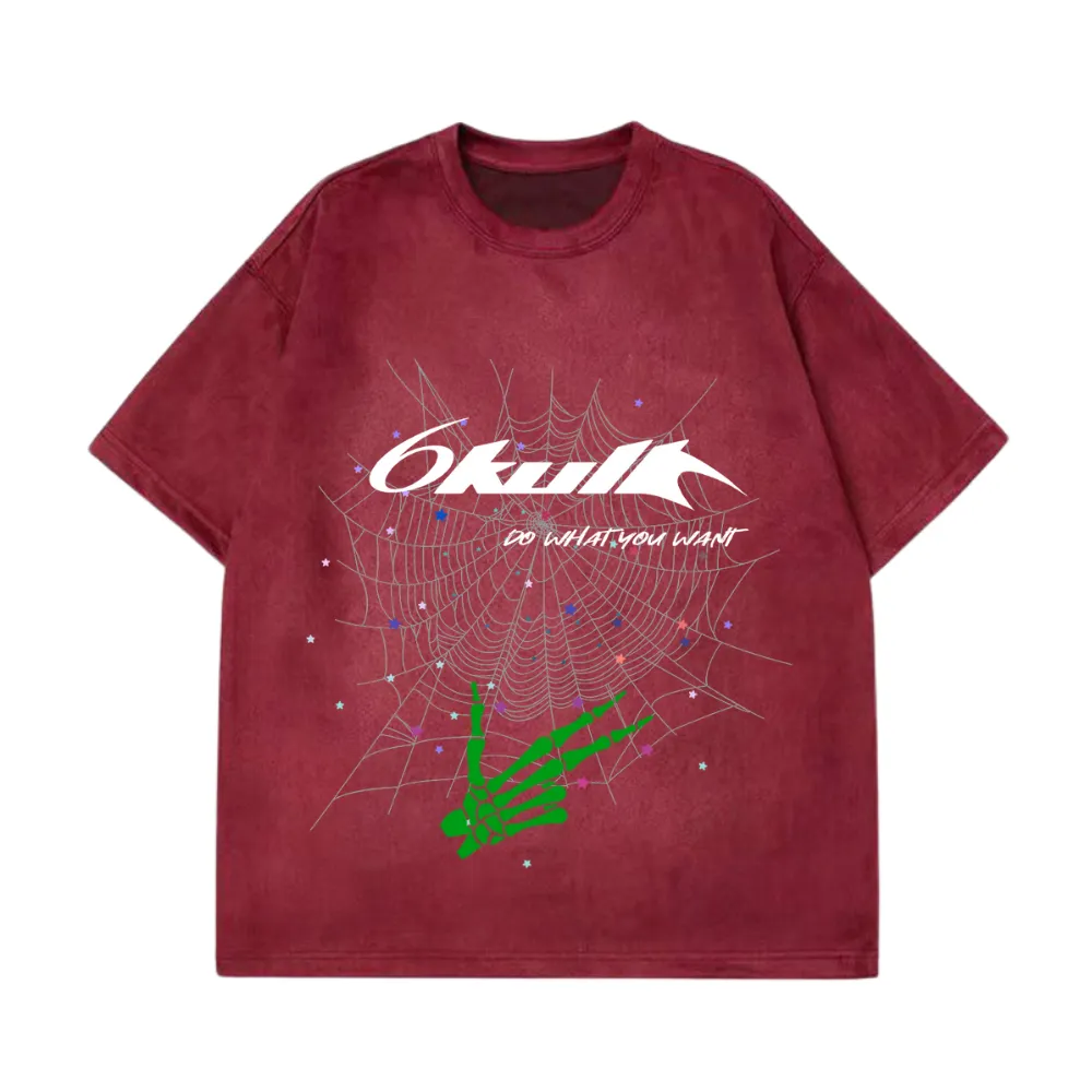 6Kull Vintage Spider Suede T-Shirt