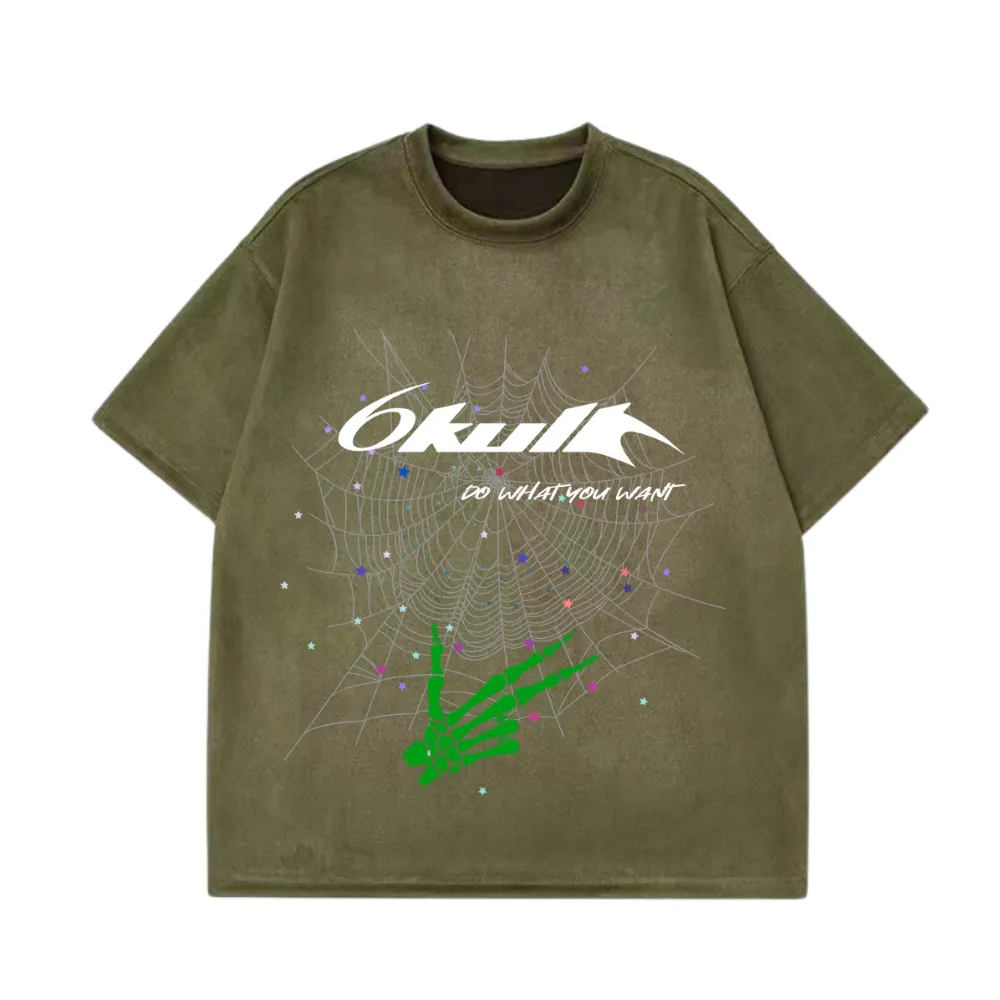 6Kull Vintage Spider Suede T-Shirt