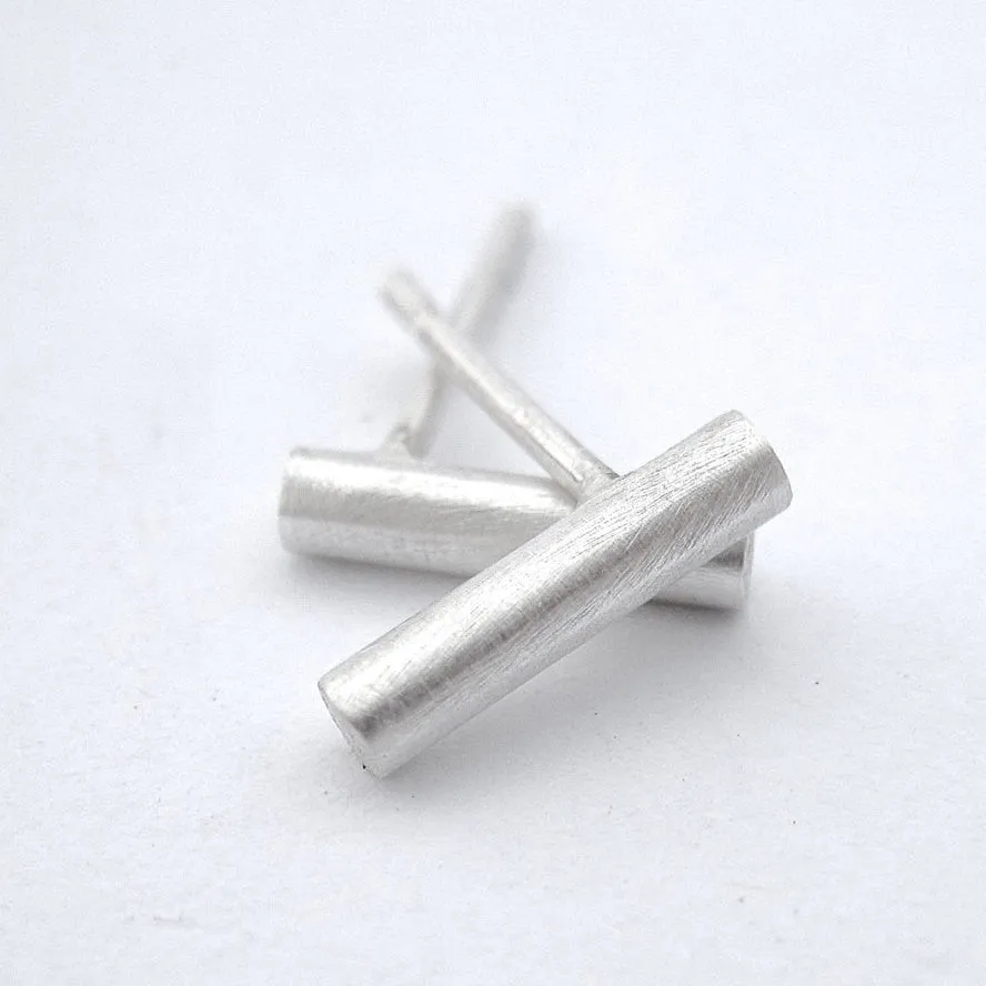 9mm Square or Round Bar Earrings-Post At One End - 0043