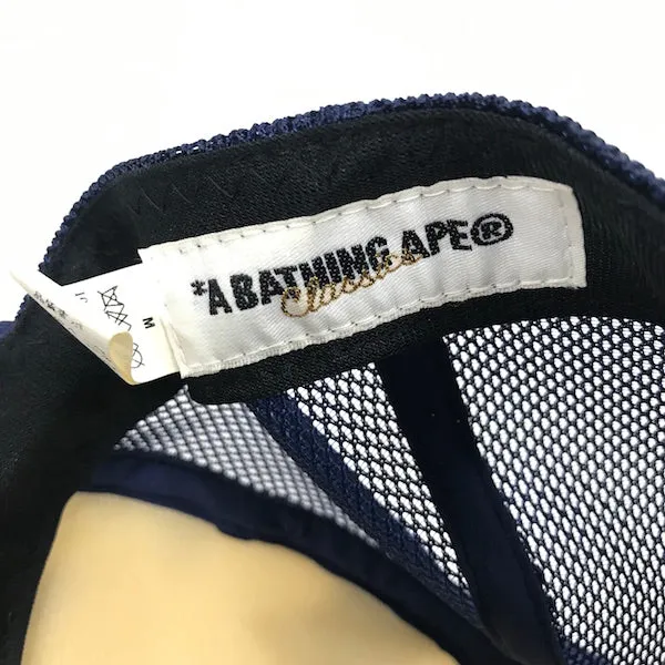 A Bathing Ape Bape Bape Sta Mesh Trucker Cap Navy/White