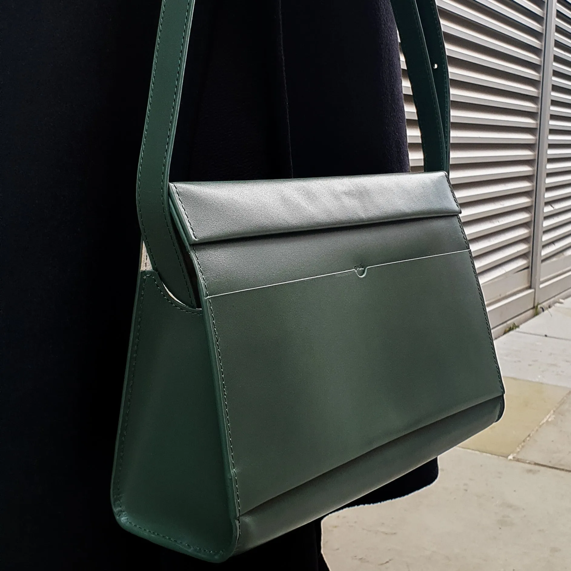 Adjustable Shoulder Bag in Dark Green