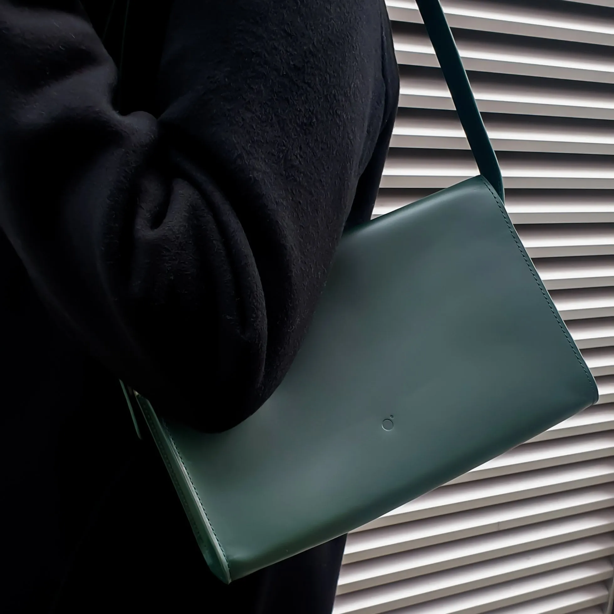 Adjustable Shoulder Bag in Dark Green