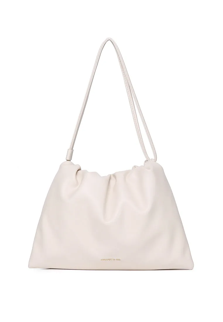 Ailee Drawstring Bucket Bag (Almond)