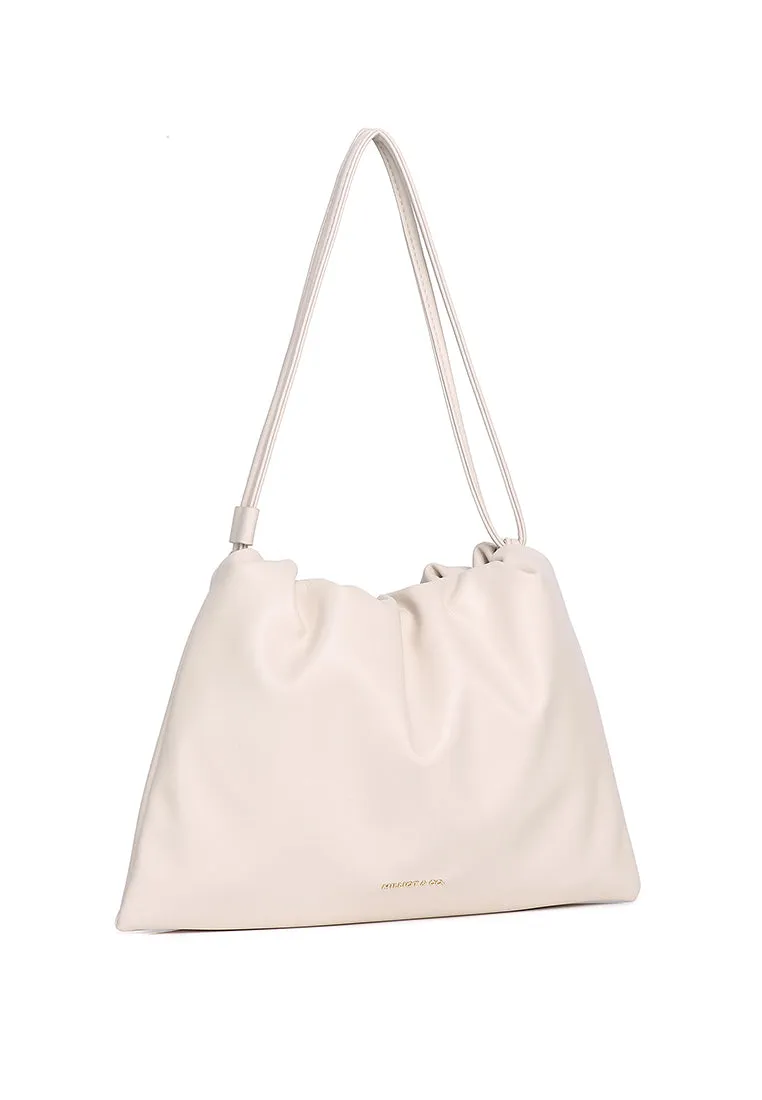 Ailee Drawstring Bucket Bag (Almond)