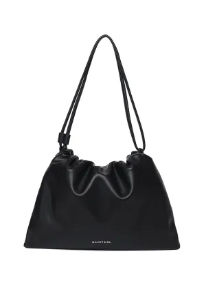 Ailee Drawstring Bucket Bag (Black)