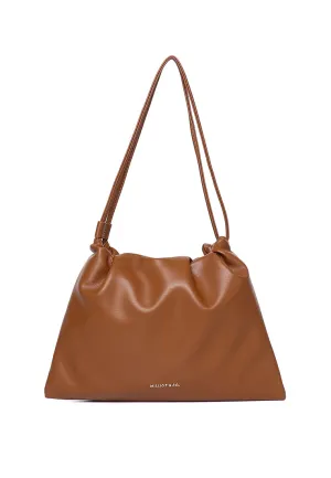 Ailee Drawstring Bucket Bag (Brown)