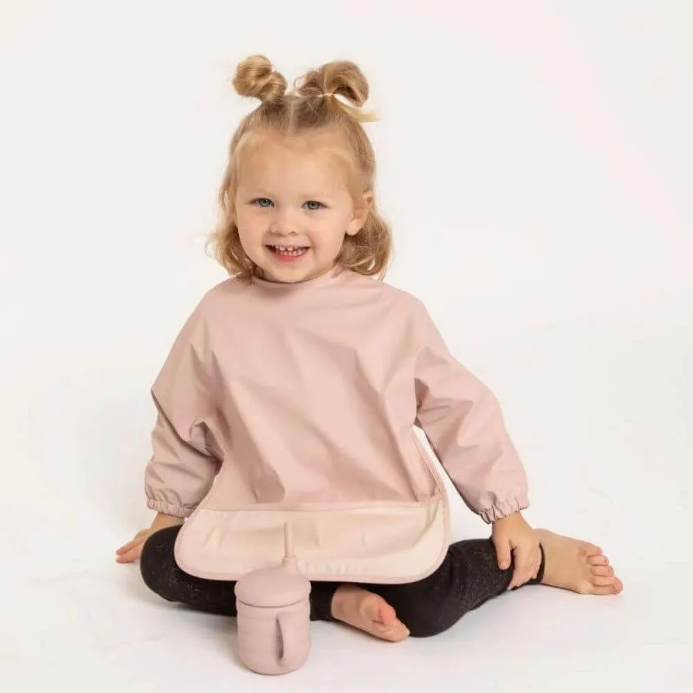 All4Ella Recycled Long Sleeve Bib, Pink