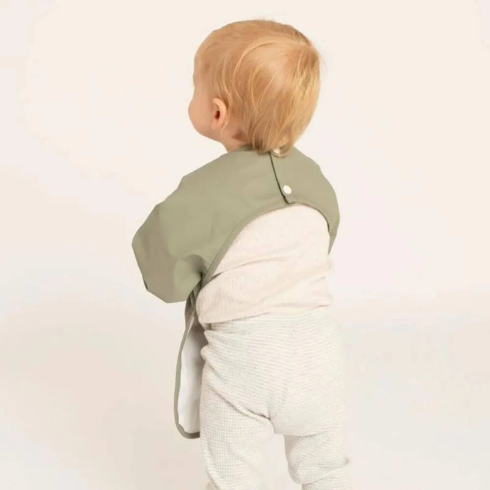 All4Ella Recycled Long Sleeve Bib, Sage