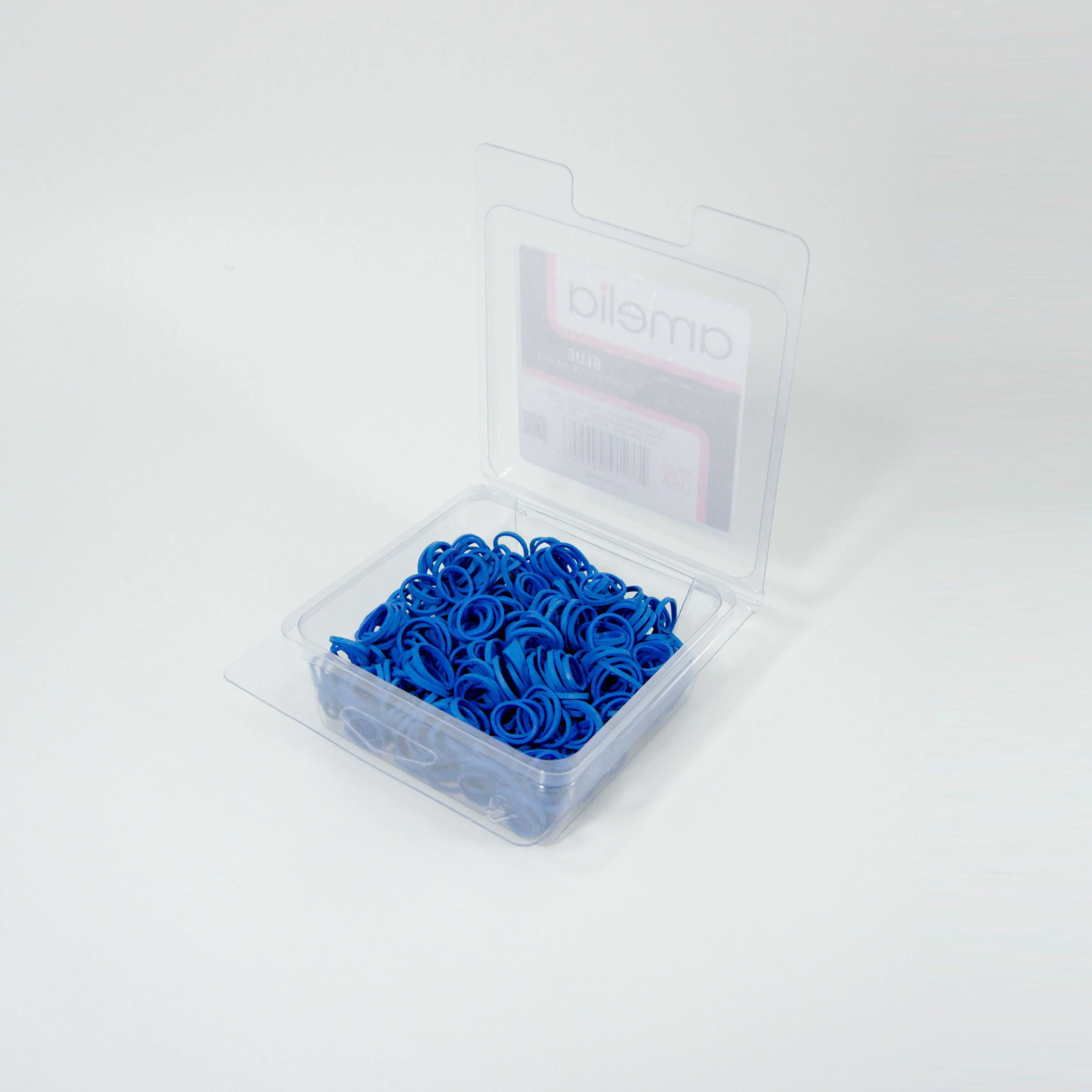 Amelia Beauty | 1/2in, Blue, Elastic Rubber Band Pony Tail Holders | Made in USA, Ideal for Ponytails, Braids, Twists, Dreadlocks, Styling Accessories for Women, Men and Girls | 500 Pack