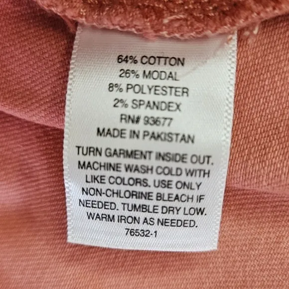 Ana Cropped Cotton Jean Jacket in Bohemian Rose Pink Size Medium NWT