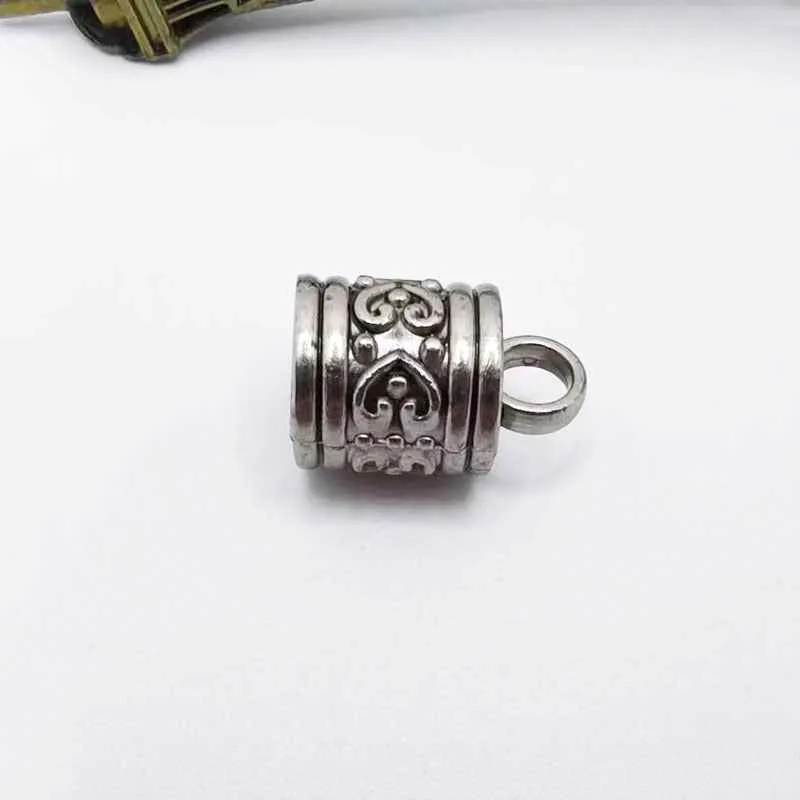 Antique Metal Cylinder Bell End Caps for Drawstrings Cords 30 Pack