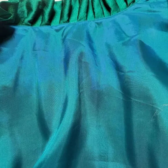 Antonio Melani Emerald Green Silk Dress Cocktail Evening Women's Size 14