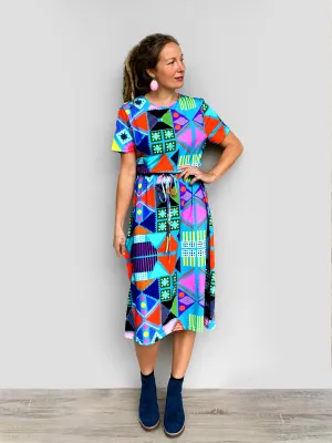 Aqua Play Jersey Draw String Dress