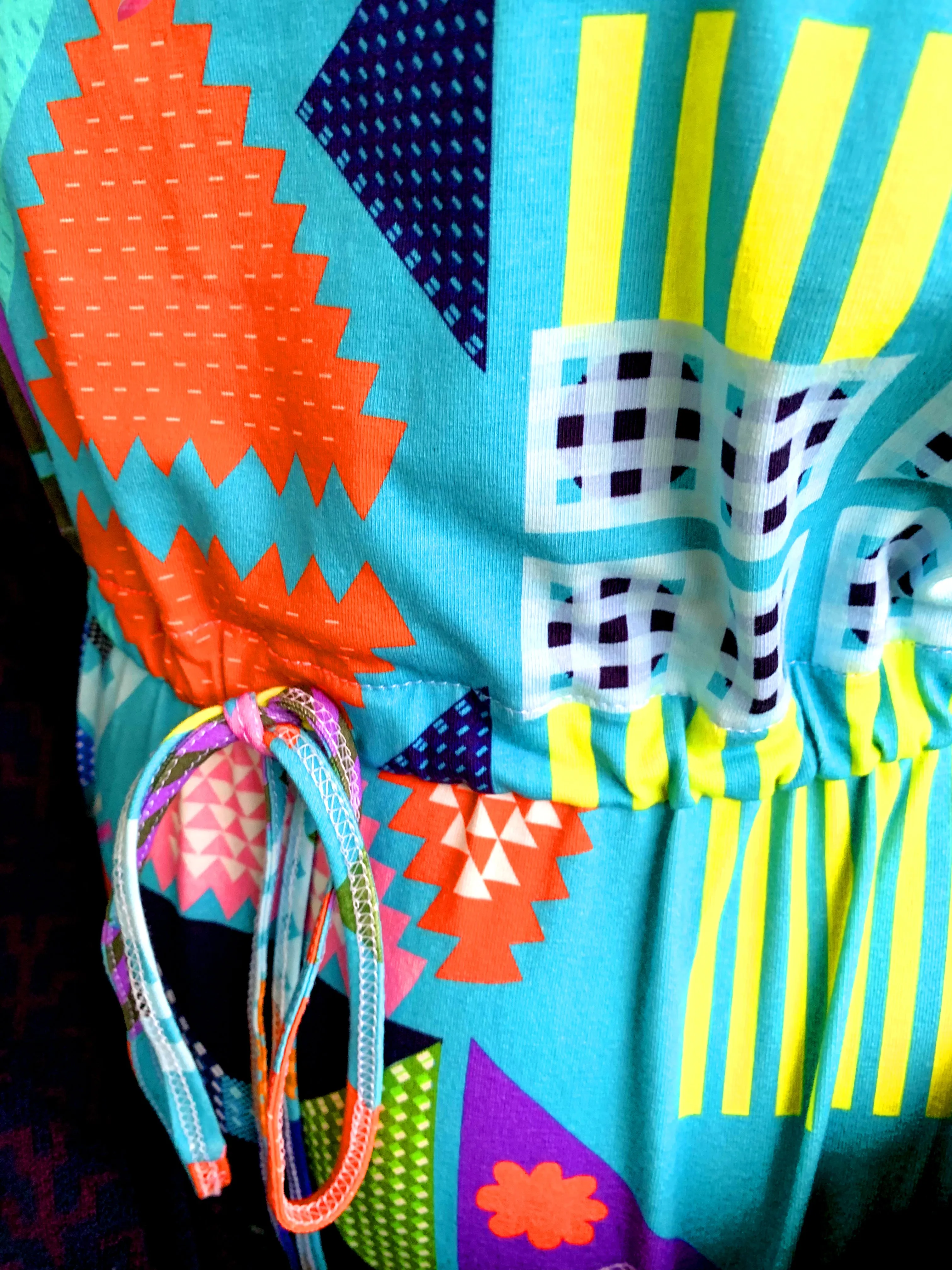 Aqua Play Jersey Draw String Dress