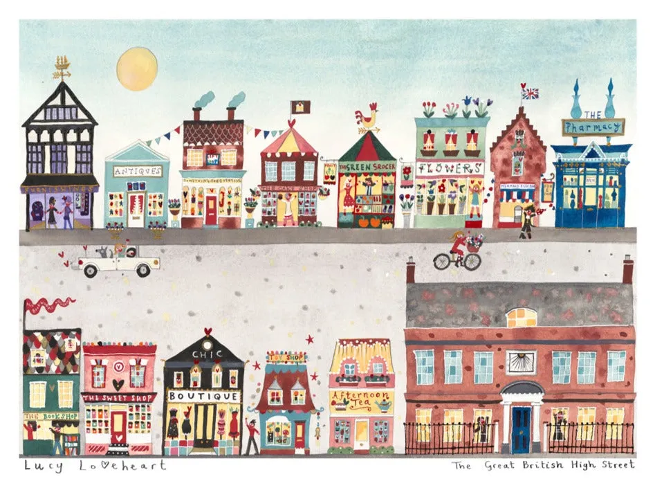 Art Prints | Great British High Street | Lucy Loveheart