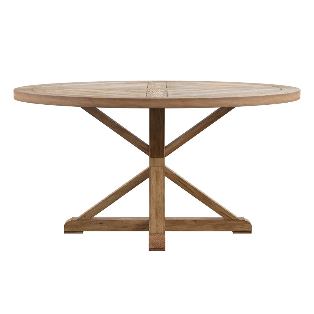 Ashbaugh Pedestal Dining Table Greyleigh™ Color: Light Distressed Natural Size: 59.52" L x 59.52" W