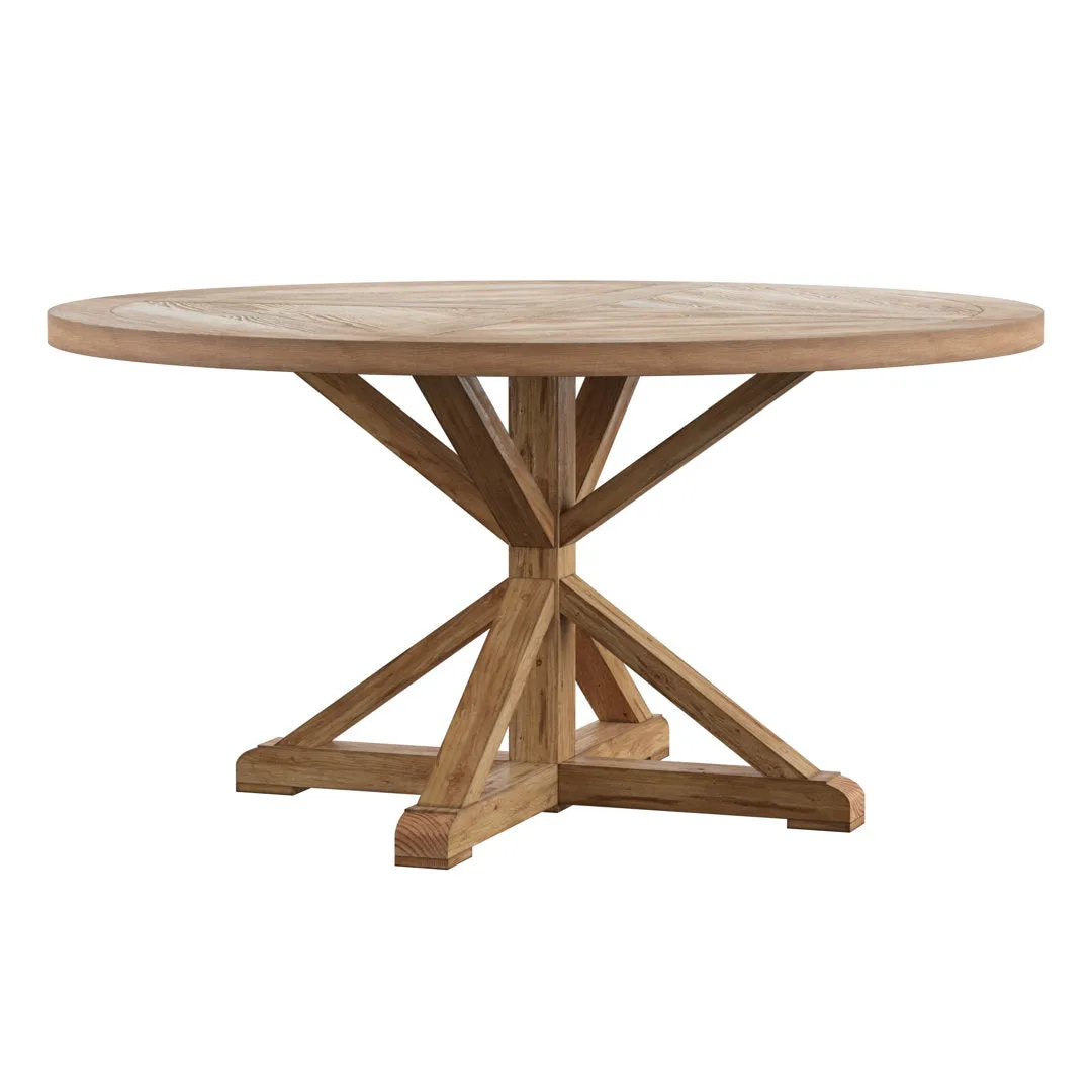 Ashbaugh Pedestal Dining Table Greyleigh™ Color: Light Distressed Natural Size: 59.52" L x 59.52" W