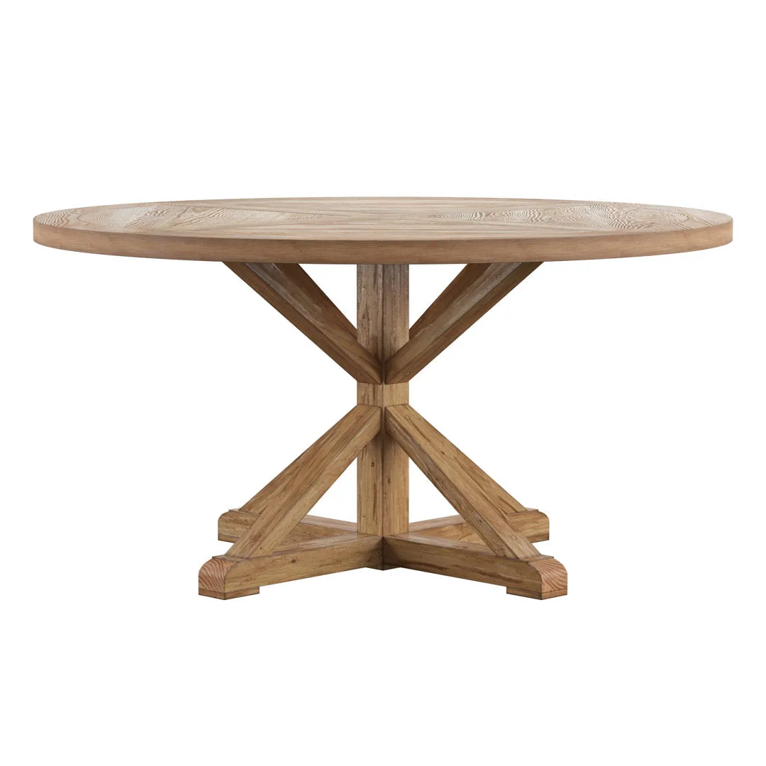 Ashbaugh Pedestal Dining Table Greyleigh™ Color: Light Distressed Natural Size: 59.52" L x 59.52" W