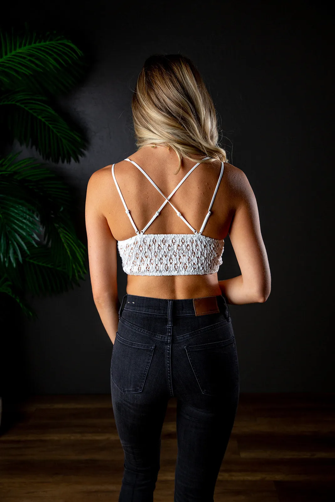 AXEL LACE STRAPPY BRALETTE WHITE