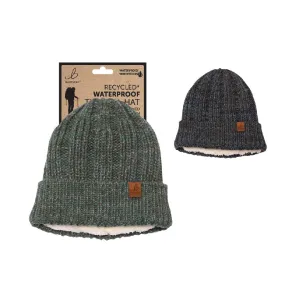 Bartleby Waterproof Recycled Sherpa Lined Chunky Rib Hat