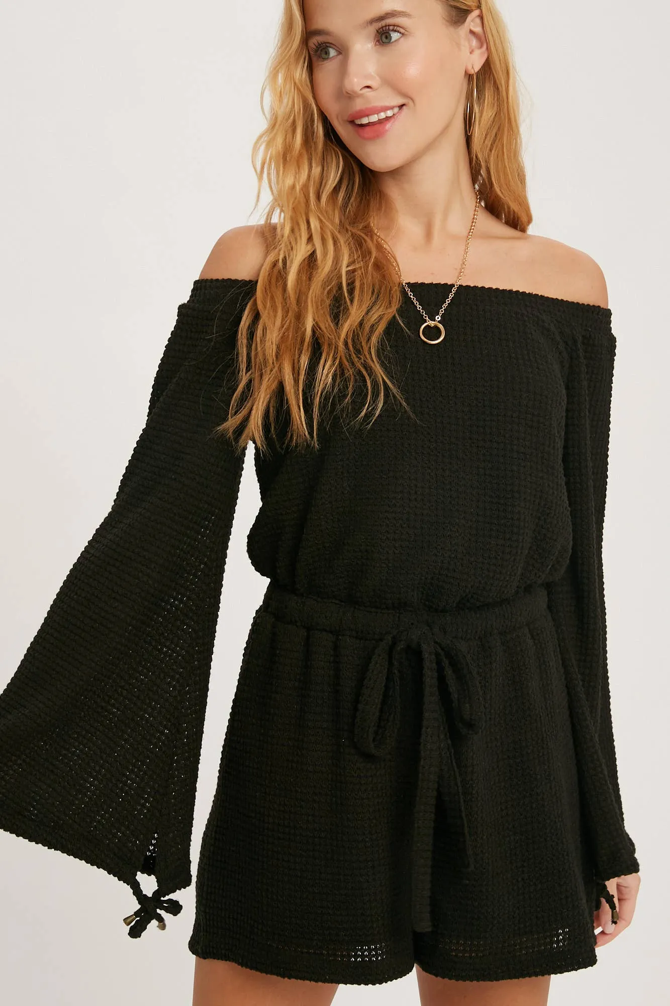 Beachy Waffle Knit Romper