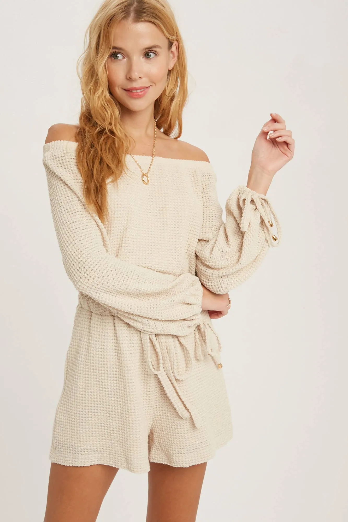 Beachy Waffle Knit Romper