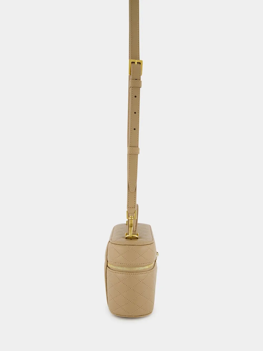 Beige Mini Gaby Vanity Crossbody Bag