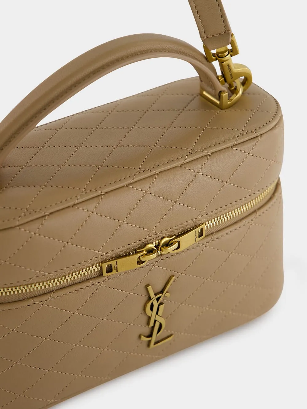 Beige Mini Gaby Vanity Crossbody Bag