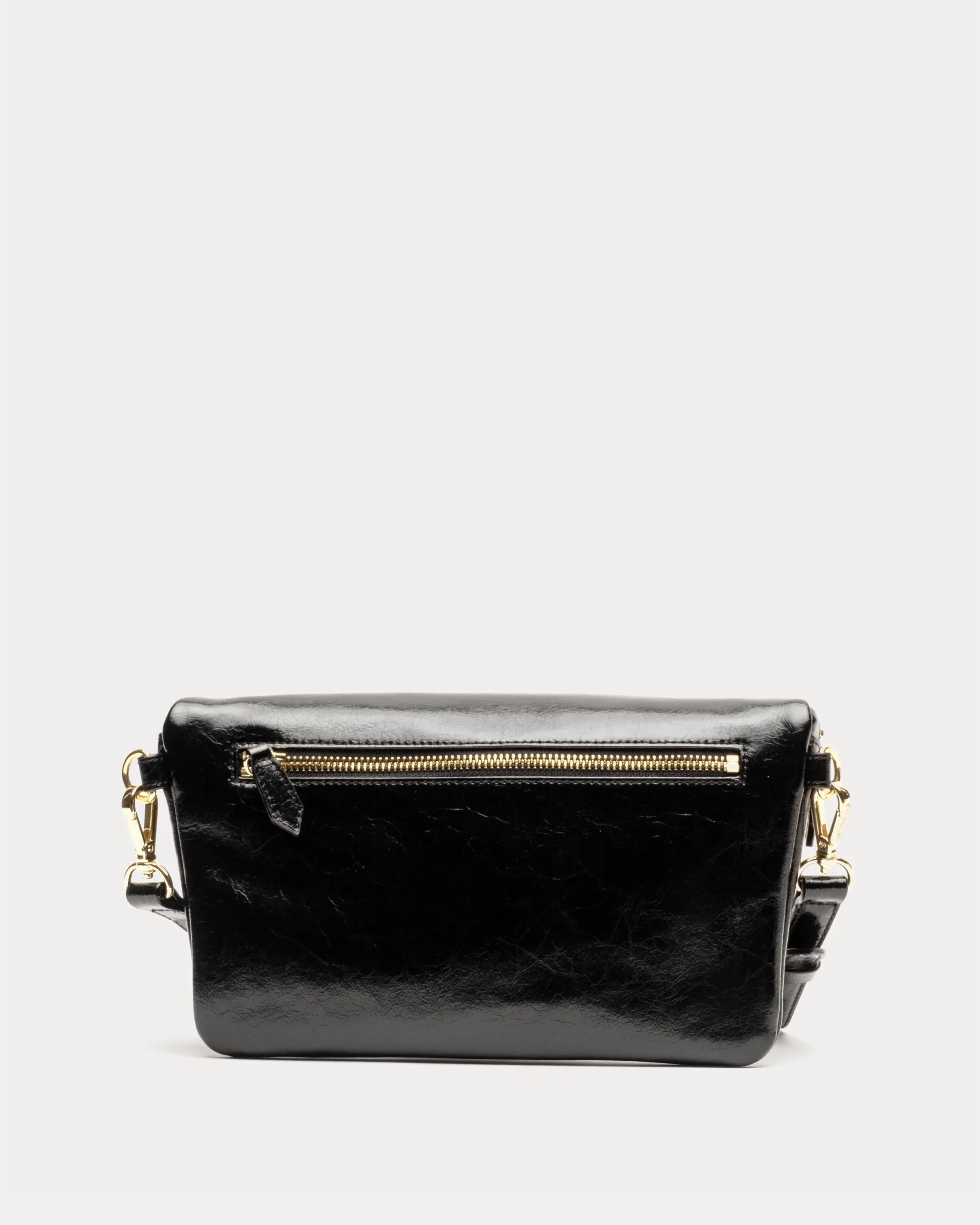 Billie Sling Bag - Crinkled Leather Black
