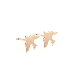 Bird Stud Earrings 14K Gold Fill or Sterling Silver