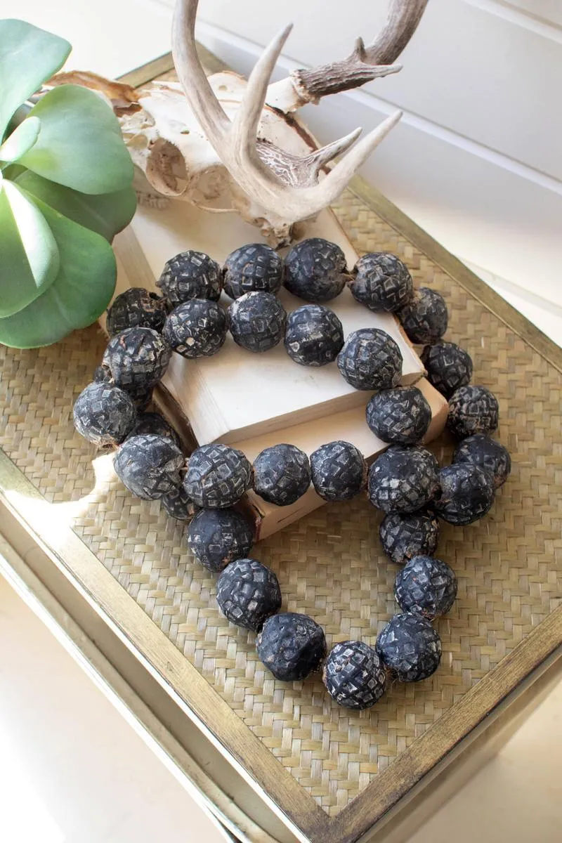 Black Clay Tabletop Beads (Pack of 2)