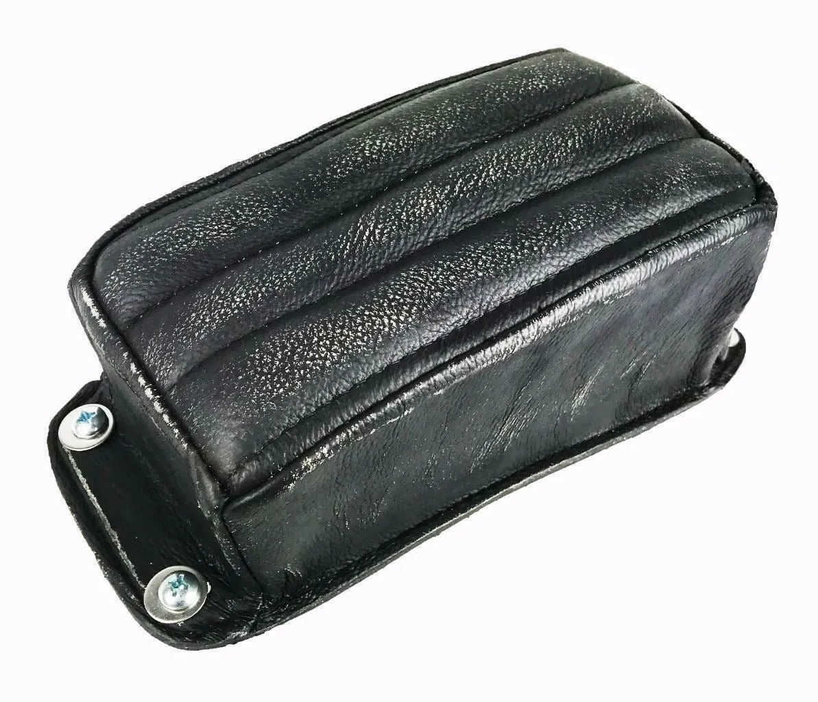 Black Dist Tuck Roll Spring Seat P-Pad Chopper Harley bobber Bates Style