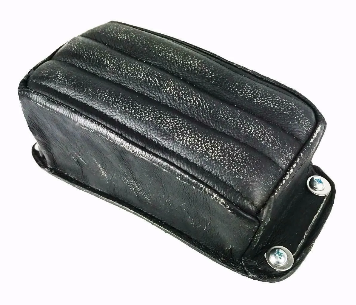 Black Dist Tuck Roll Spring Seat P-Pad Chopper Harley bobber Bates Style