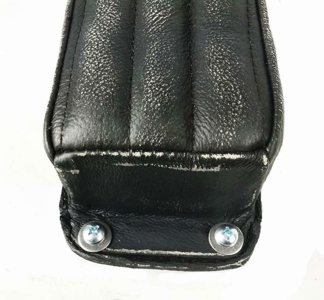 Black Dist Tuck Roll Spring Seat P-Pad Chopper Harley bobber Bates Style