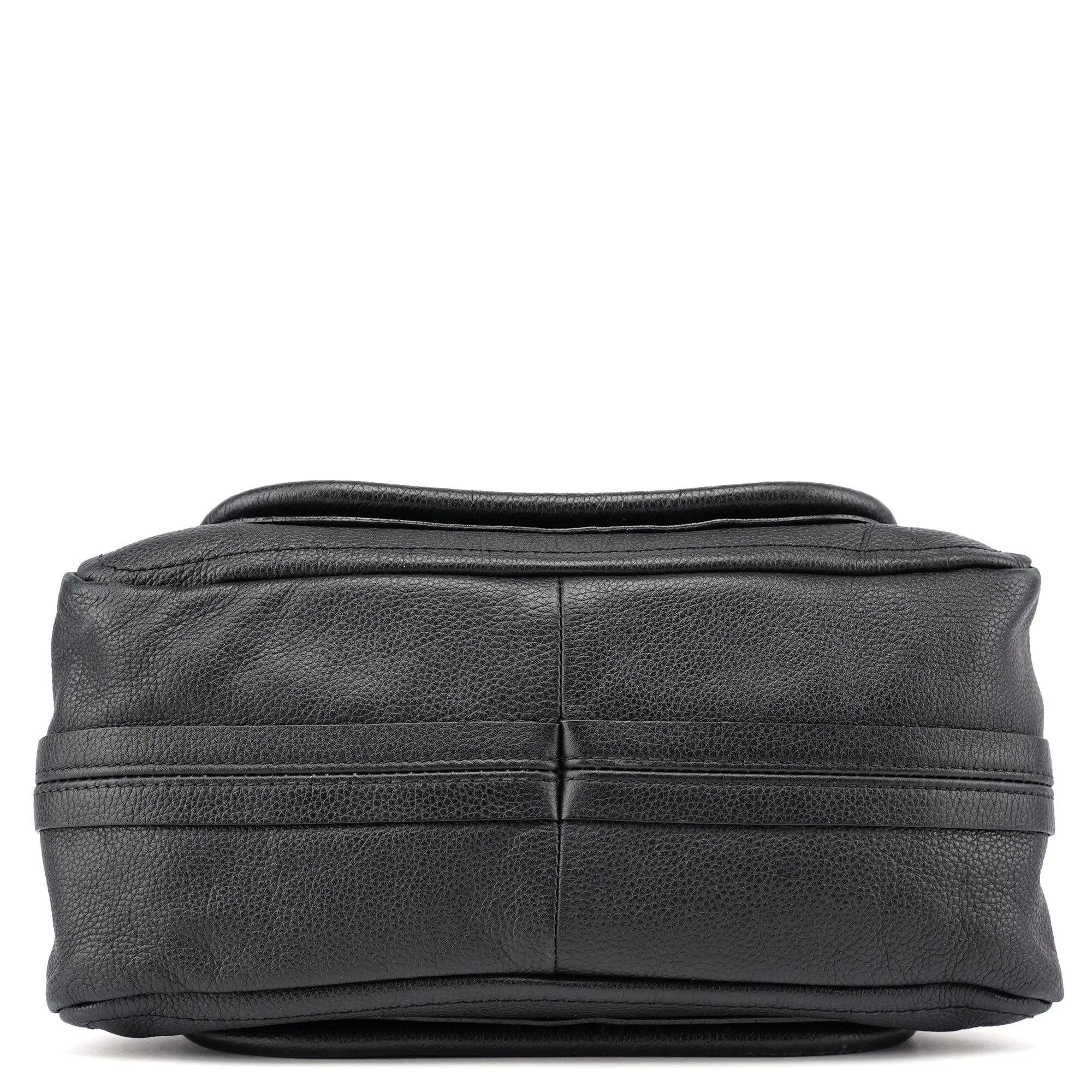 Black Leather Paraty 2-Way Shoulder Bag
