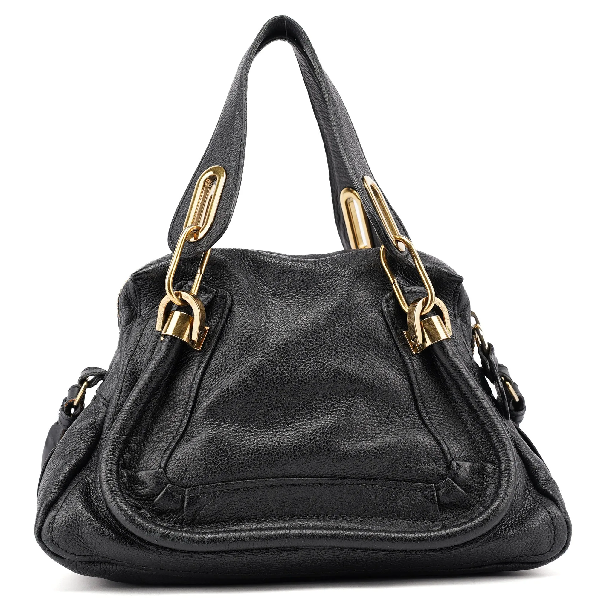 Black Leather Paraty 2-Way Shoulder Bag