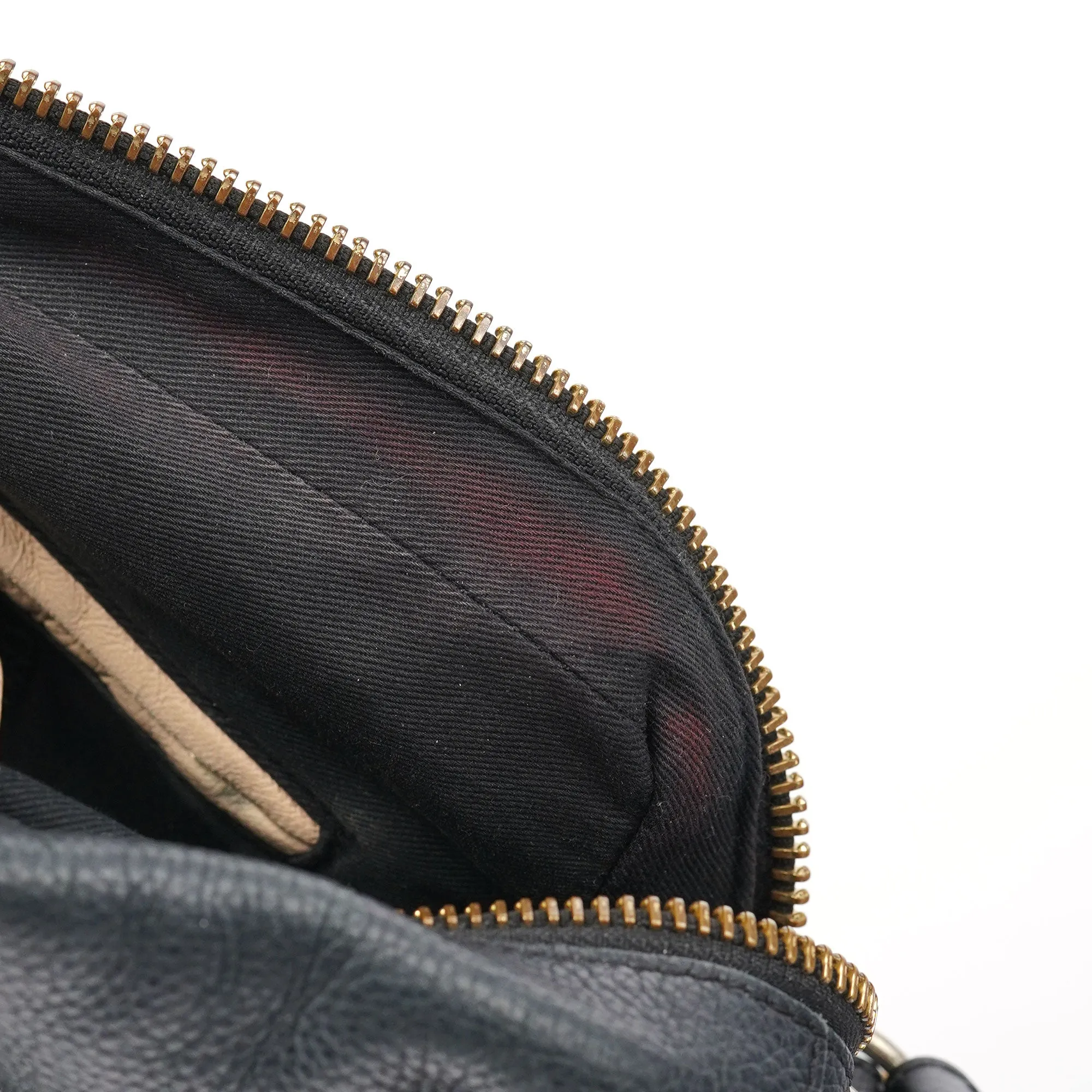 Black Leather Paraty 2-Way Shoulder Bag
