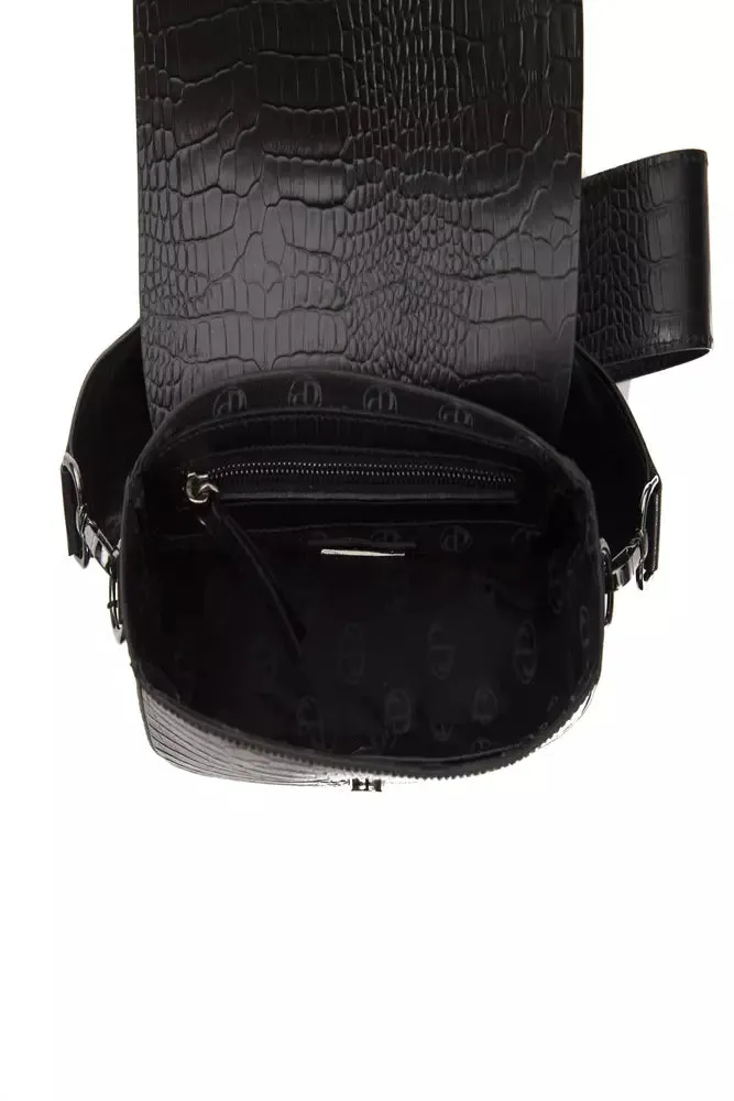 Black Leather Women Crossbody Bag